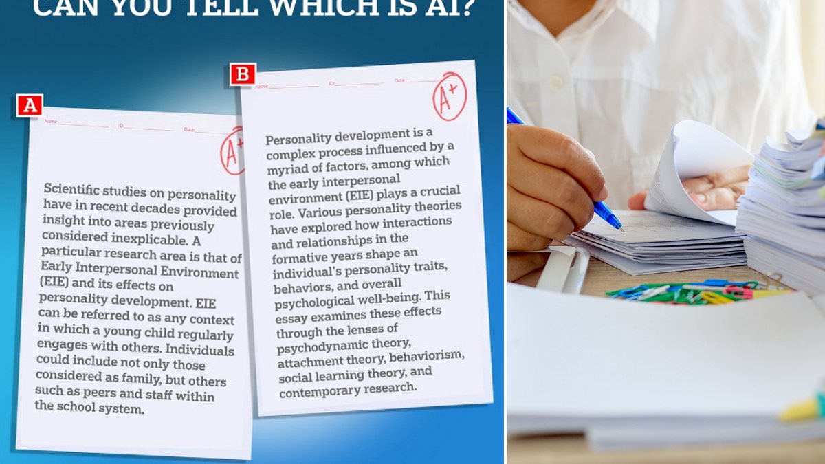 CheatGPT! Examiners struggle to tell the difference between answers written by AI and those from real human students – so, can you tell which of these papers was written by a bot? [Video]