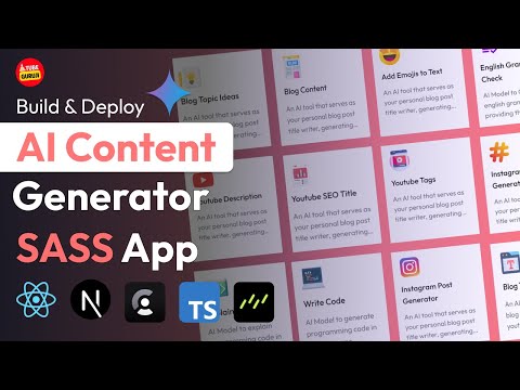 Build & Deploy AI Content Generator App Using NextJs, React, TailwindCss, Typescript, Gemini, Clerk [Video]