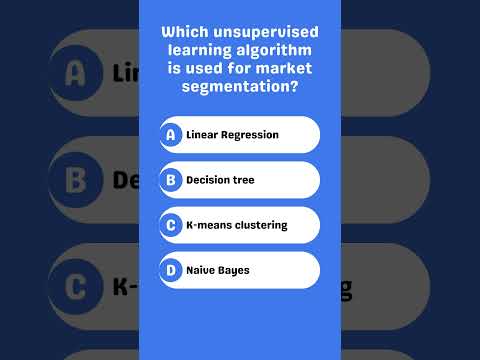 Which unsupervised learning algorithm is used for market segmentation? [Video]