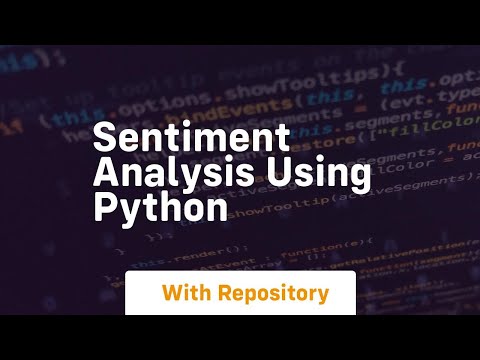 Sentiment analysis using python [Video]