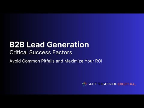 B2B Marketing Campaign – Critical Success Factors | WITTIGONIA Thomas Wittig [Video]