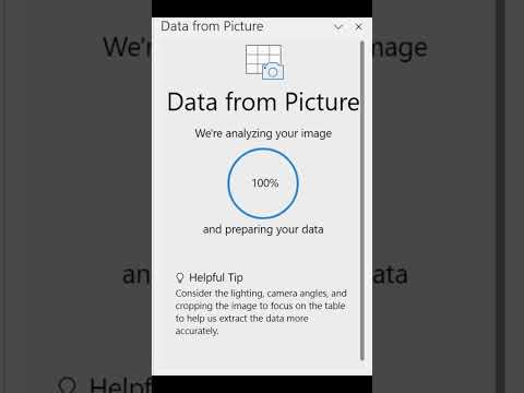 Convert Picture Into Data in Excel  [Video]