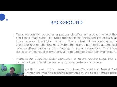 thesis Presentation Identification of facial expressions using CNN in emotion recognition” [Video]