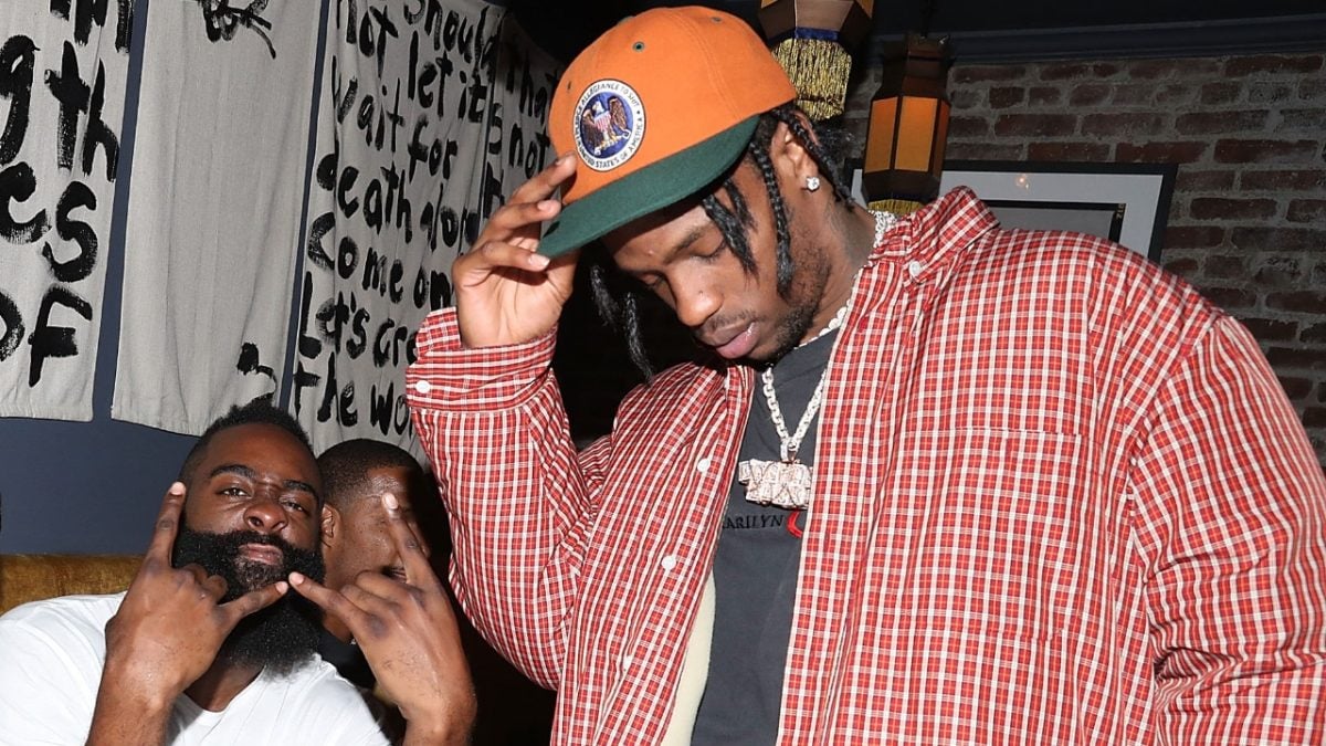 Travis Scott Delivers Sweet Birthday Toast To James Harden [Video]