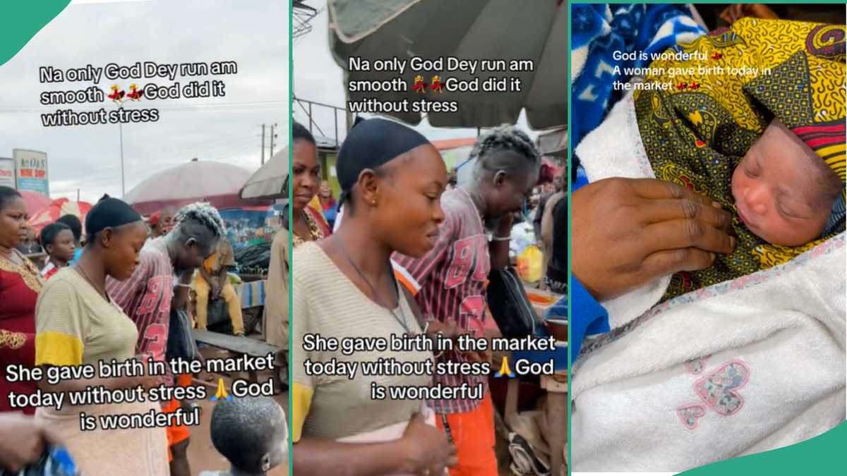 Nigerian Woman Successfully Gives Birth to Beautiful Baby Inside Market [Video]