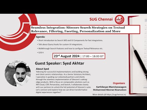 SUGChennai | Sitecore Search Strategies on Textual Relevance, Filtering, Faceting, Personalization.. [Video]