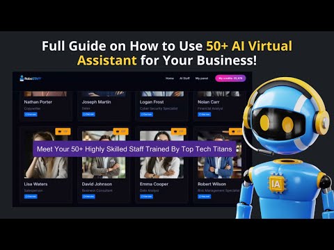 RoboSTAFF Review Full Guide on How to Use 50+ AI Virtual Assistant for Your Business! [Video]