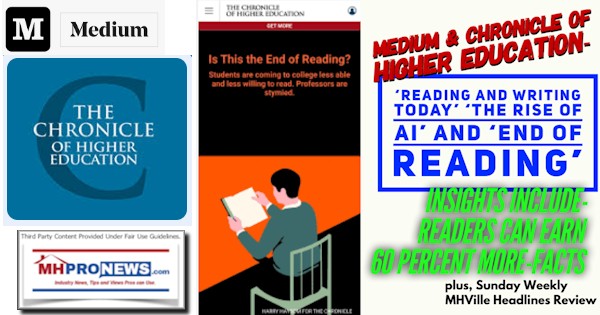 Medium-Chronicles of Ed-Reading and Writing Today The Rise of AI and End of Reading Insights Include-Readers can Earn 60 Percent More-Facts; Plus, Sunday Weekly MHVille Headlines Review [Video]