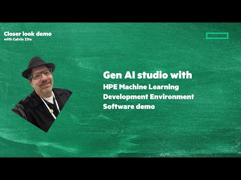 New Gen AI studio demo of HPE Machine Learning Development Environment [Video]