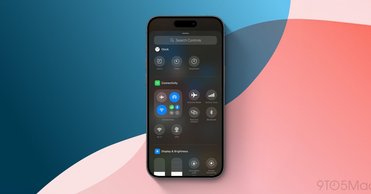 iOS 18.1 beta 5 gives Control Center new connectivity tools, reset option [Video]