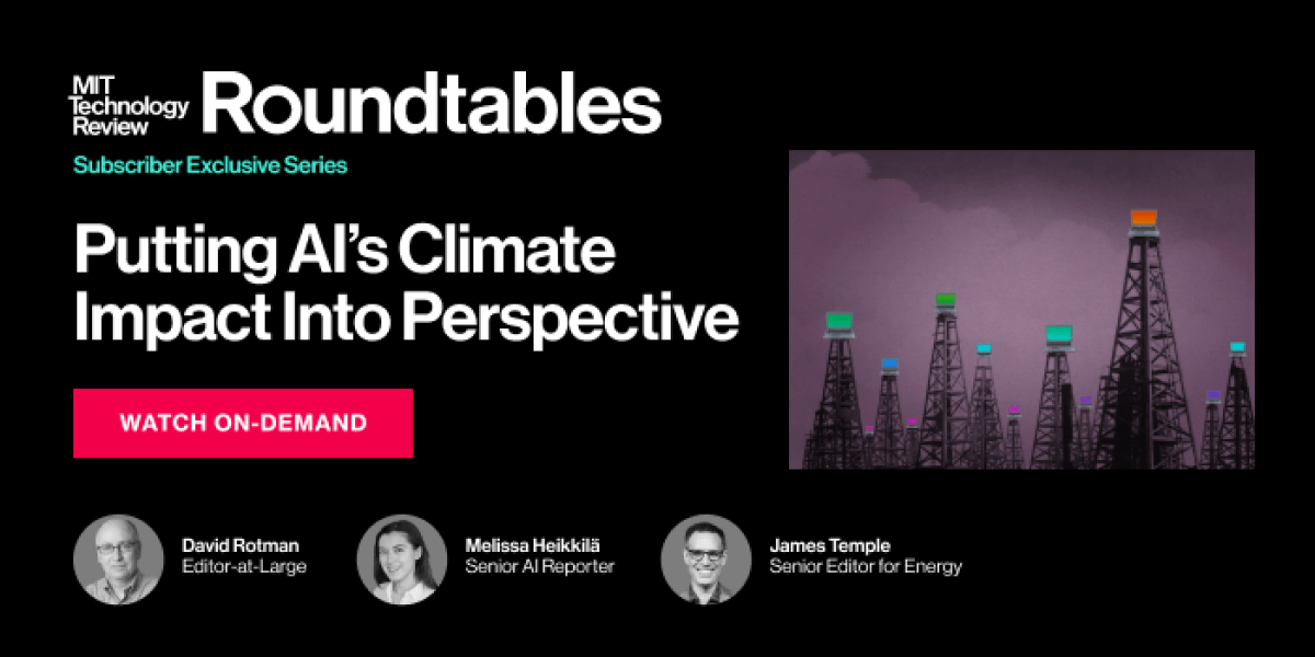 Roundtables: Putting AIs Climate Impact Into Perspective [Video]