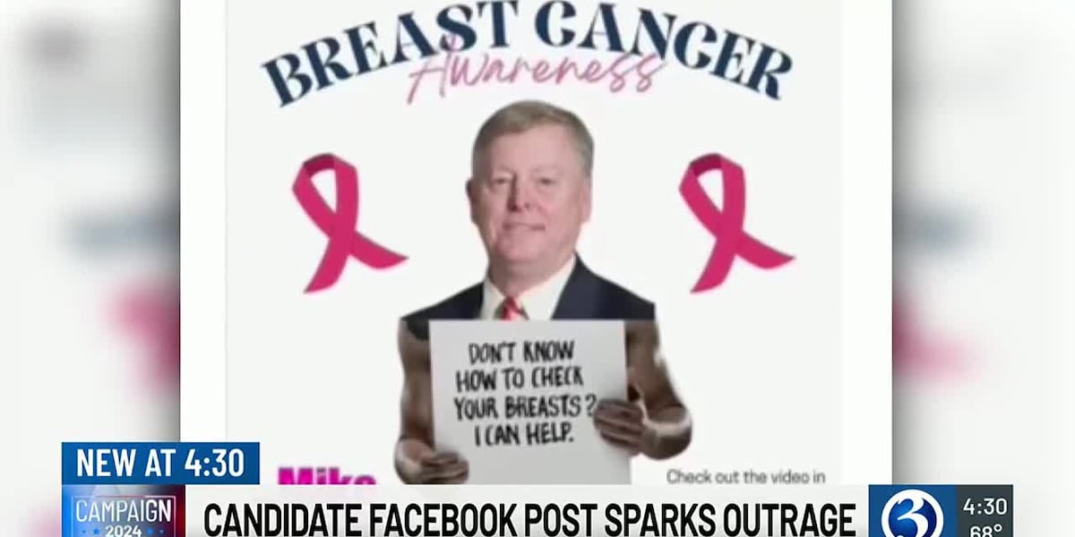 Congressional Candidate Mike France posts offensive Breast Cancer Awareness meme [Video]