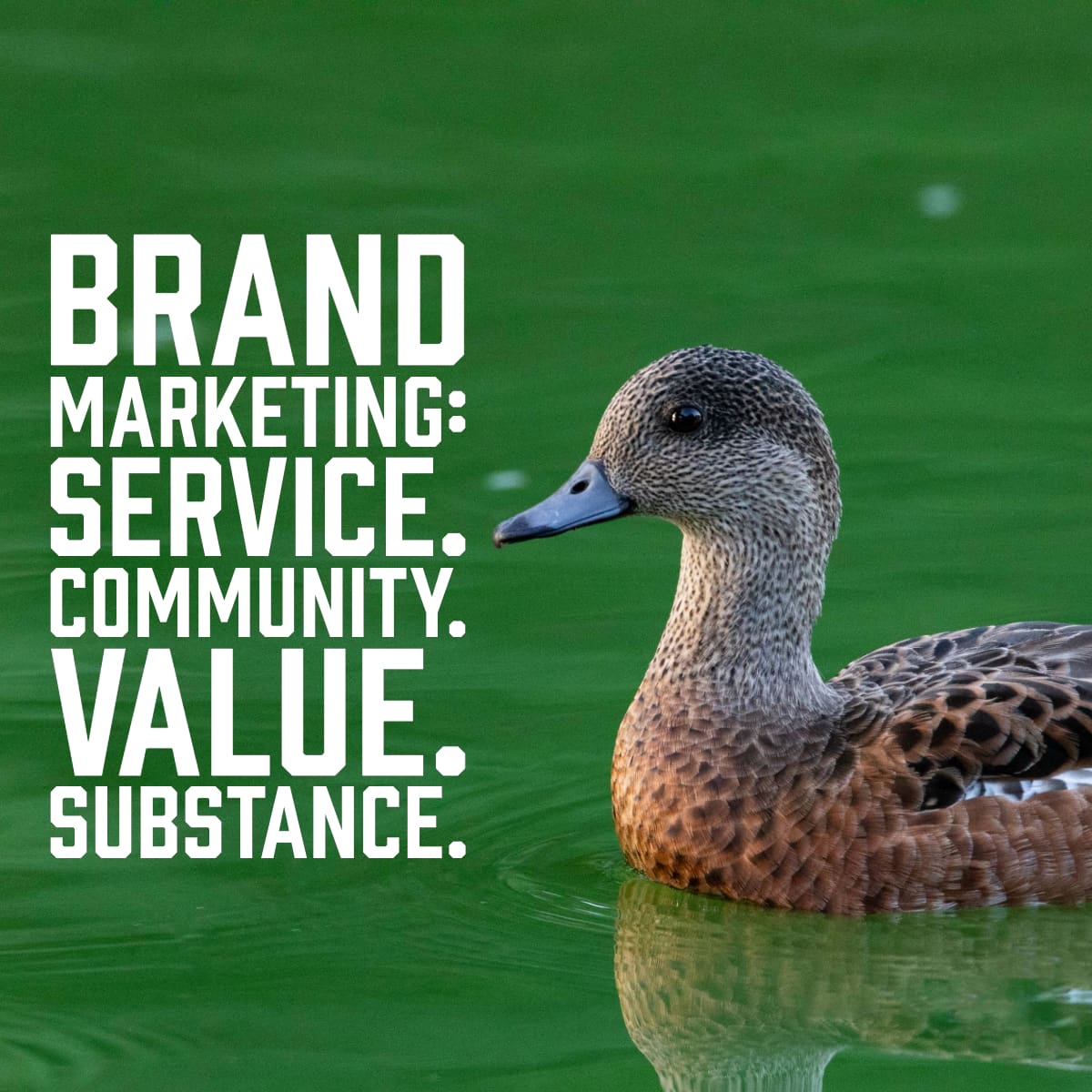 Brand Marketing: Service. Community. Value. Substance. [Video]