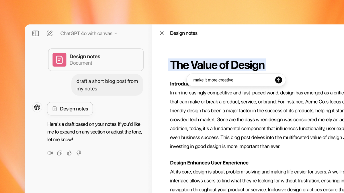 ChatGPT unveils major redesign with new ‘Canvas’ interface for writers and coders [Video]