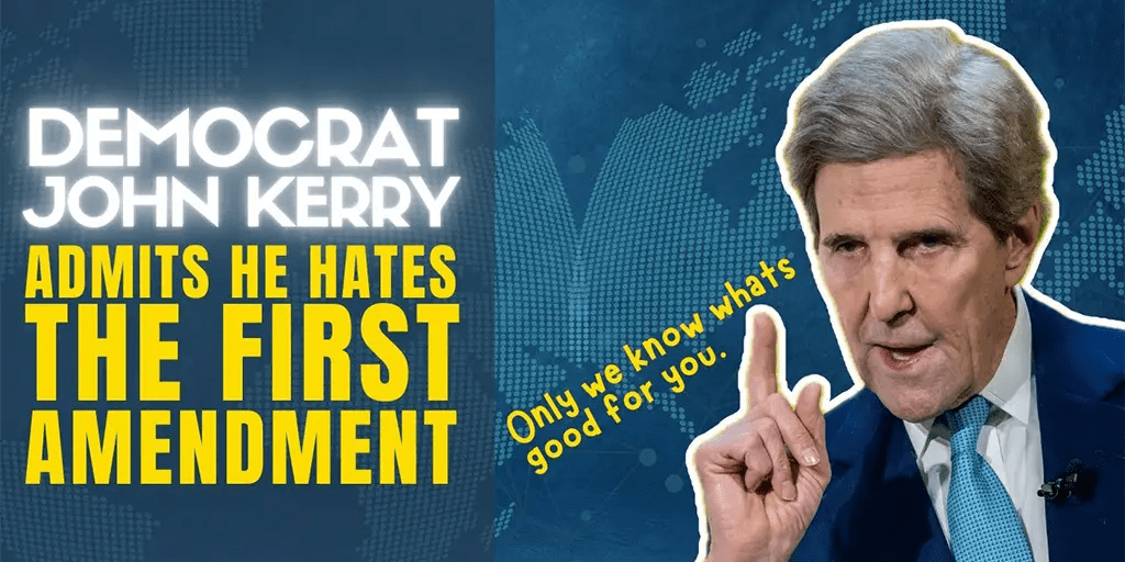 John Kerry Calls 1ST Amendment Major Block To Control Free Speech!  Watts Up With That? [Video]