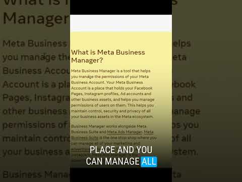 What is Meta Business Manager [Video]