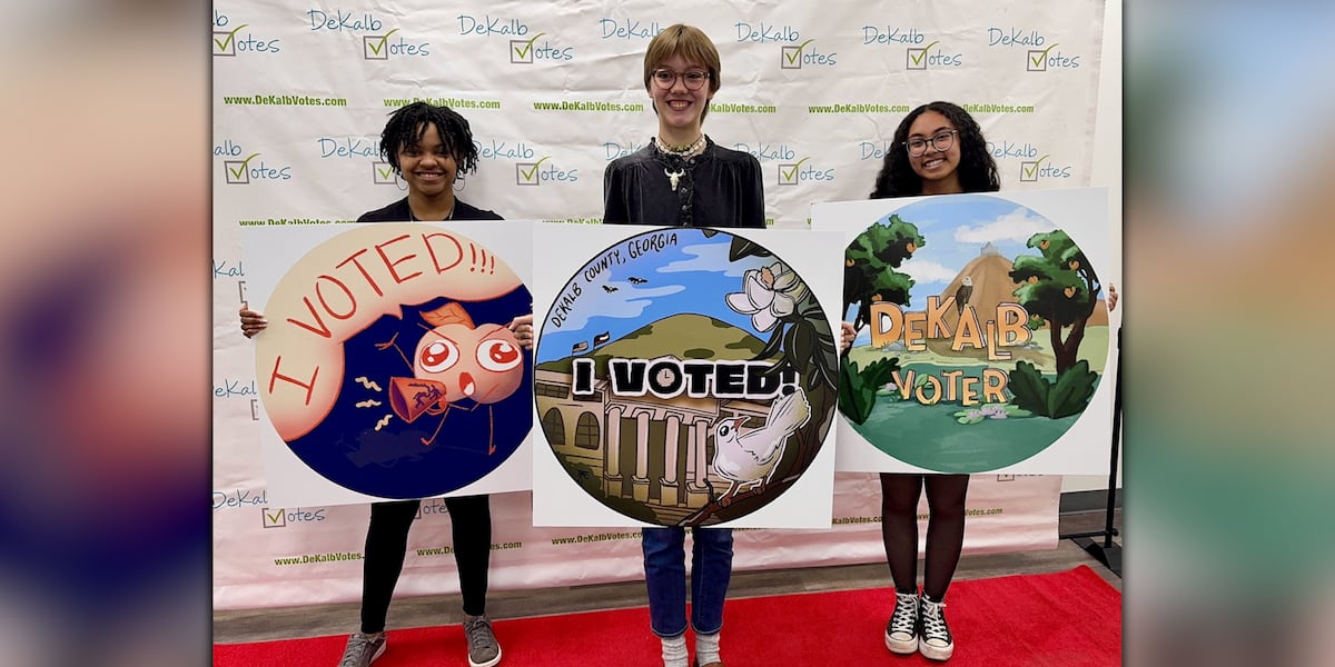 Druid Hills High student wins DeKalb County I Voted sticker design contest [Video]