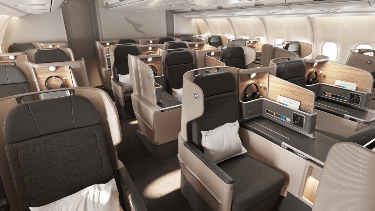 TheDesignAir Qantas hints at its future lighter interior palette with launch of refreshed A330 cabins [Video]