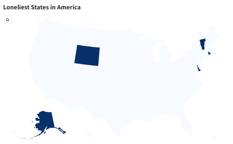 Map Shows Loneliest States in America [Video]