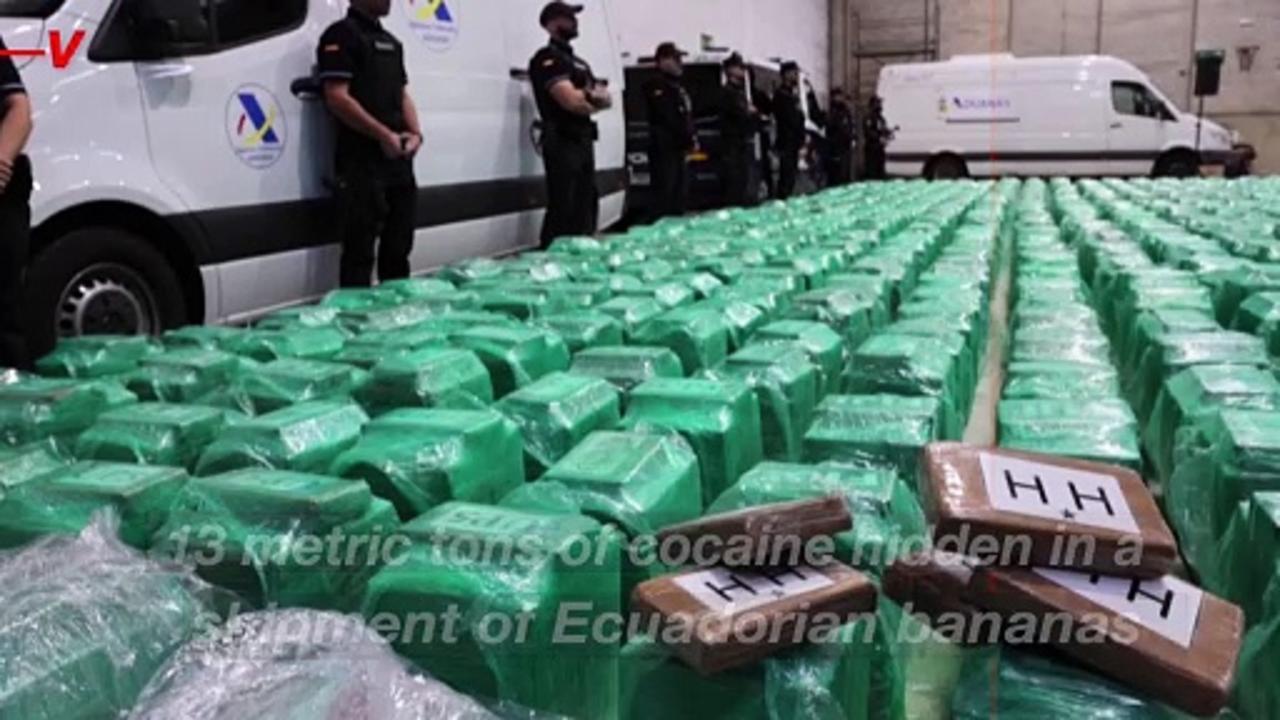 Spanish Police Seize Record 13 Tons of Cocaine [Video]