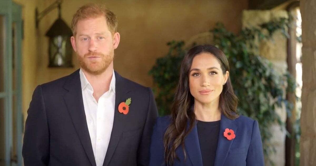 Prince Harry and Meghan Markle branded ‘frauds’ as they wear Remembrance poppies in video | Royal | News