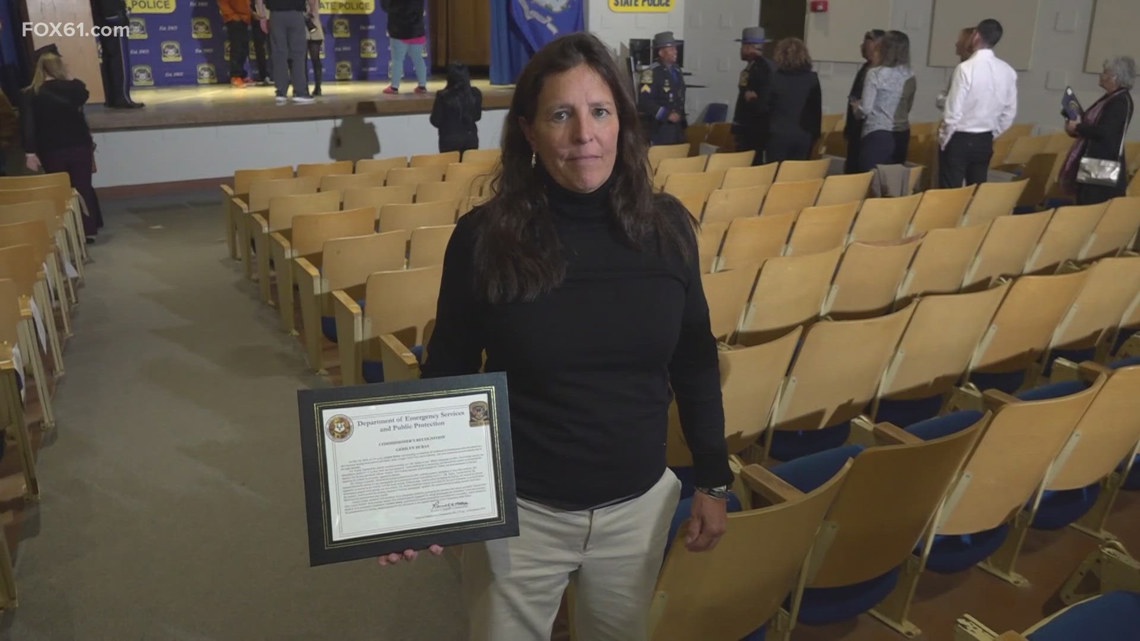 Plainville woman awarded at Connecticut State Police ceremony [Video]