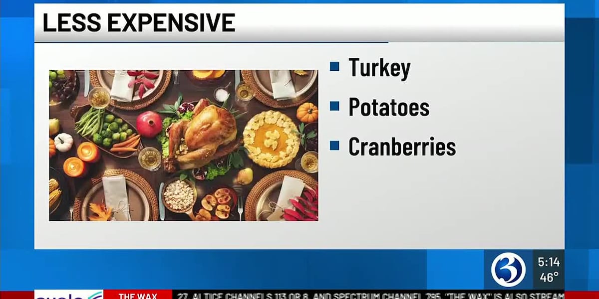 Thanksgiving prices down this year, Bloomfield stores rolls out AI-powered carts [Video]