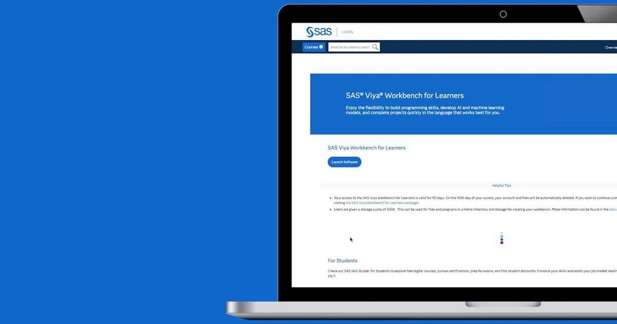 SAS expands free learning software portfolio with new SAS Viya Workbench for Learners | PR Newswire [Video]