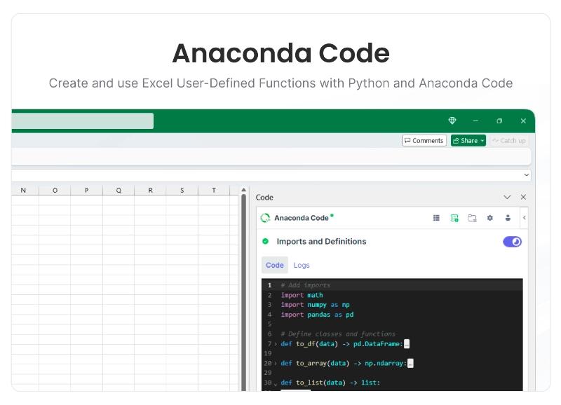 Create and Use User Defined Functions for Excel with Python Using Anaconda Code [Video]