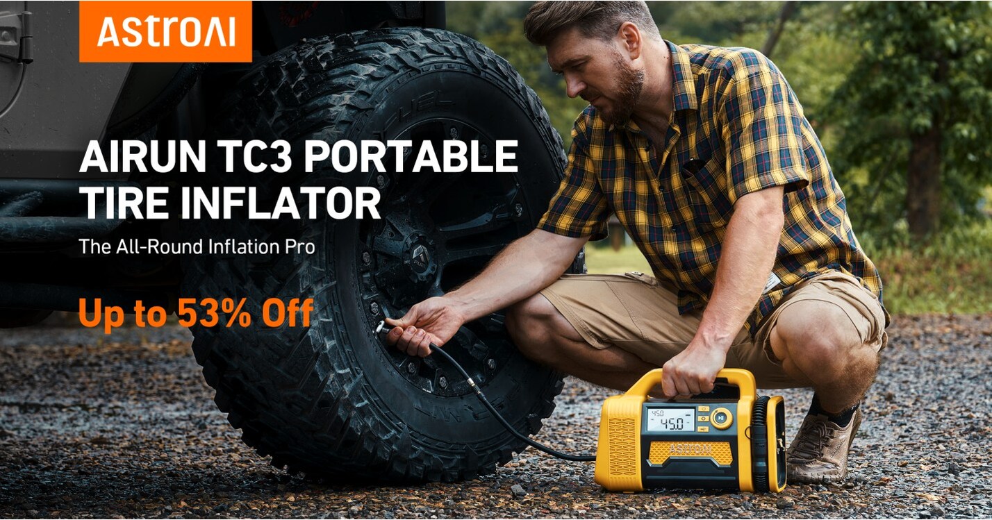 AstroAI’s TC3 Tire Inflator Debuts on Kickstarter After Months of R&D [Video]