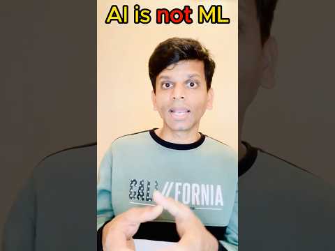 AI is NOT ML | Artificial Intelligence is not Machine Learning [Video]