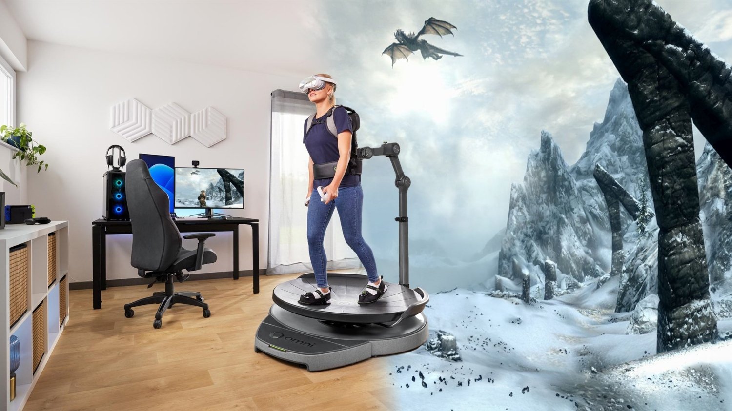 Omni One Core is a VR treadmill for PC gamers and is compatible with all headsets [Video]