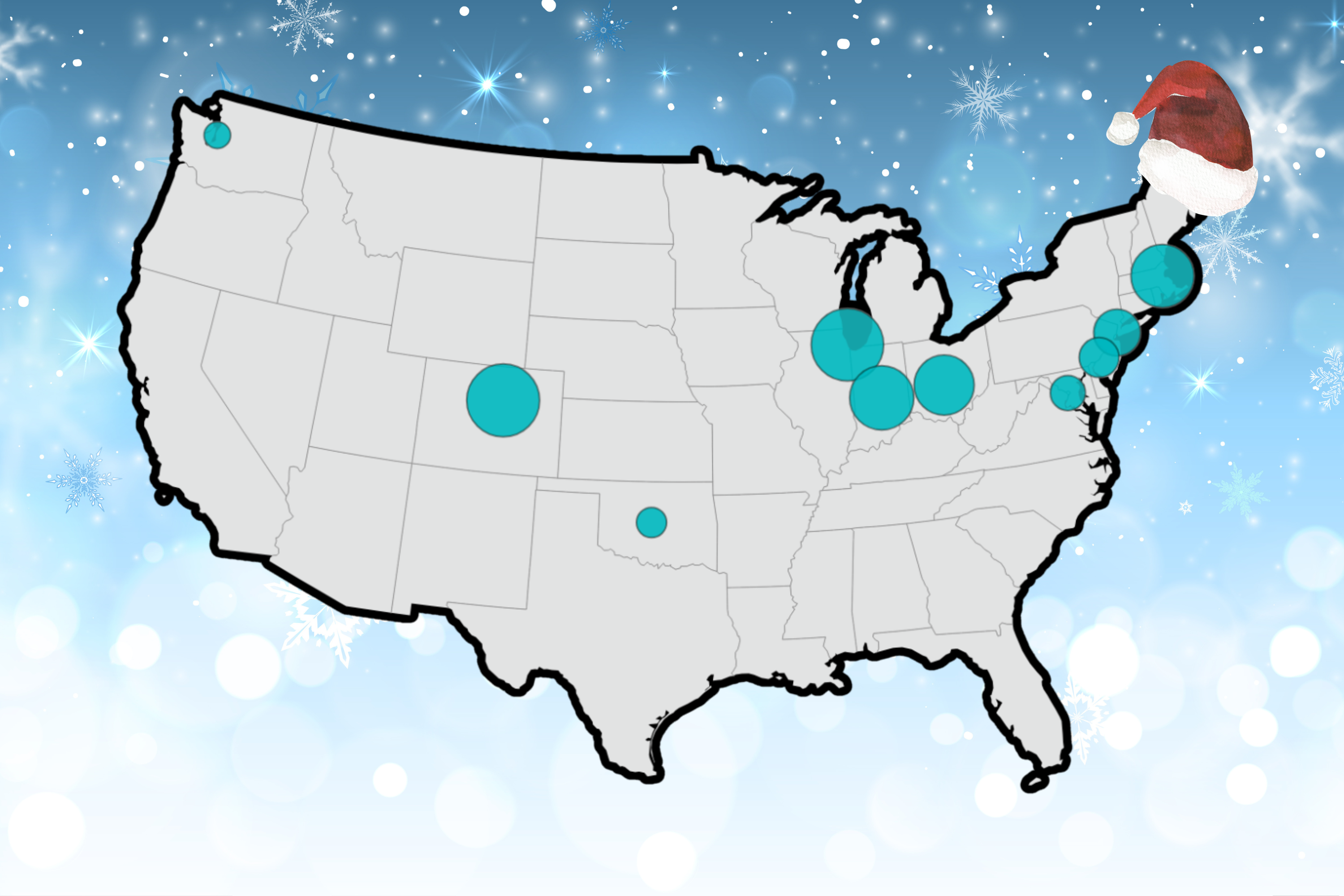 Map Reveals Major Cities Most Likely to Get a White Christmas [Video]