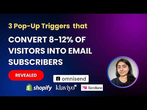 3 Pop Up Triggers That Convert 8 12% of Visitors into Email Subscribers in 2024 | Email Marketing [Video]