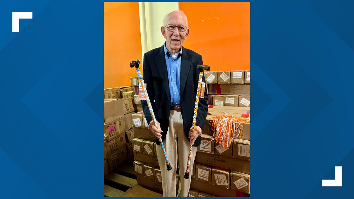 Knoxville man creates UT-themed walking canes [Video]