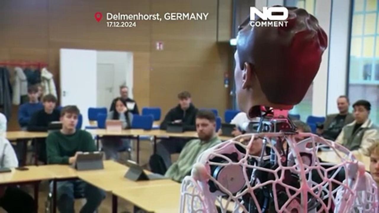 Watch: AI-powered robot teaches German students [Video]