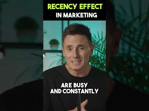 How to use the Recency Effect in marketing? Neuromarketing psychology tricks. [Video]