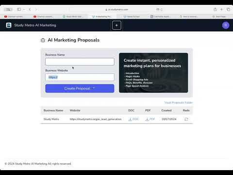 Revolutionize Your Marketing Strategy with AI: Instant, Personalized Proposals for Business Growth [Video]